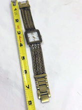 Load image into Gallery viewer, Vintage Chico's Gold Tone Square Face Quartz Bracelet Watch Jewelry Clasp
