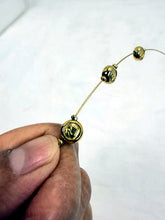 Load image into Gallery viewer, Vintage 1980s Swarovski Gold Plated 5-Stone Crystal Station Wire Necklace
