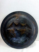 Load image into Gallery viewer, Vintage Egyptian Handcrafted Mixed Metal Wall Plaque Sphinx Pyramids
