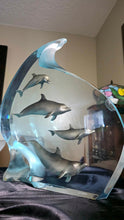 Load image into Gallery viewer, Robert Wyland Light In The Sea Sculpture Dolphin Love 377/950
