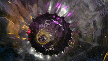 将图片加载到图库查看器，2002 Signed Seasholtz Studio Art Glass Amethyst Blue Ruffled Pedestal Bowl
