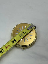 गैलरी व्यूवर में इमेज लोड करें, Vintage 1950s Retro Gold Silver Starburst Metal Compact Pill Case USA
