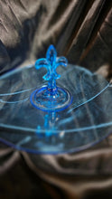 Load image into Gallery viewer, Vintage Fostoria Fairfax Azure Blue Center Handle Tidbit Serving Tray
