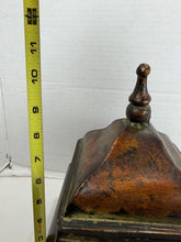 Load image into Gallery viewer, Vintage Ornate Antique Bronze Footed Lidded Metal Keepsake Storage Box
