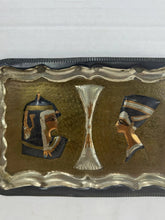 Load image into Gallery viewer, Vintage Egyptian Revival Mixed Metal Tray King Tutankhamun Queen Nefertiti
