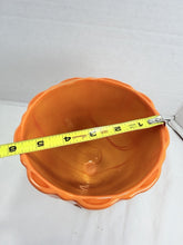 Load image into Gallery viewer, Vintage L.E. Smith Bittersweet Orange Slag Glass Pedestal Compote Bowl 1960s
