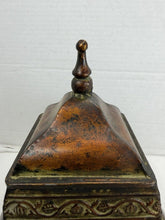 Load image into Gallery viewer, Vintage Ornate Antique Bronze Footed Lidded Metal Keepsake Storage Box
