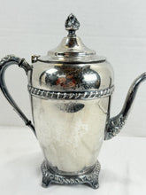 Charger l'image dans la galerie, Vintage Silverplate Coffee Pot Victorian Style Footed Silver on Copper USA
