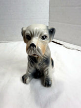 Load image into Gallery viewer, Vintage Mid-Century Porcelain Boxer Bulldog Puppy Figurine Handmade Japan
