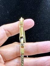 Load image into Gallery viewer, Vintage Signed Monet Gold Tone Ivory Enamel Scalloped Choker Necklace
