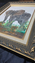 Load image into Gallery viewer, Vintage Signed Original Elephant Painting Ornate Gold Frame African Wildlife Art

