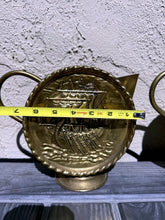 Load image into Gallery viewer, Vintage Peerage England Embossed Brass Viking Ship Pitcher Set of Two
