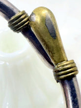 Load image into Gallery viewer, Vintage Taxco Mexico 925 Sterling Silver Gold Tone Hook Bangle Bracelet
