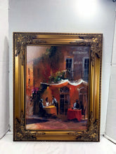 Load image into Gallery viewer, "Dinner for Two I" 16"x20" Abstract Canvas Wall Art Ornate Frame

