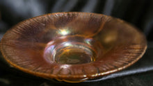 Load image into Gallery viewer, Antique 1920s Marigold Iridescent Stretch Glass 10 Inch Console Centerpiece Bowl
