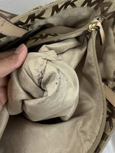 Load image into Gallery viewer, MICHAEL Michael Kors Jet Set Signature Logo Canvas Tote Bag Brown Large
