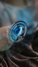 Load image into Gallery viewer, Vintage Fostoria Fairfax Azure Blue Center Handle Tidbit Serving Tray
