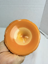 Load image into Gallery viewer, Vintage L.E. Smith Bittersweet Orange Slag Glass Pedestal Compote Bowl 1960s
