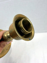 Load image into Gallery viewer, Vintage 1970s Solid Brass Candlestick Holder Turned Baluster Stem USA
