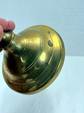 Load image into Gallery viewer, Vintage 1970s Solid Brass Candlestick Holder Turned Baluster Stem USA
