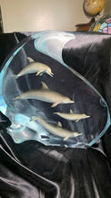 Load image into Gallery viewer, Robert Wyland Light In The Sea Sculpture Dolphin Love 377/950
