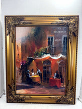 Load image into Gallery viewer, "Dinner for Two I" 16"x20" Abstract Canvas Wall Art Ornate Frame
