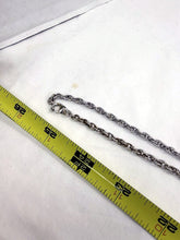 Load image into Gallery viewer, Trifari 1970s Silver Tone Modernist Starburst Fan Pendant Double Chain Necklace
