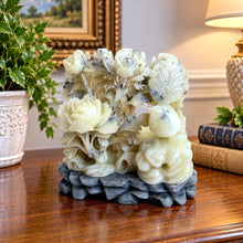 Load image into Gallery viewer, Vintage Chinese Soapstone Carving Floral and Avian Bird Motifs
