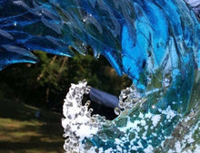 Load image into Gallery viewer, Ocean Wave Fused Glass Sculpture Acrylic Decoration
