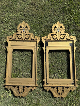 Load image into Gallery viewer, Vintage Syroco Gold Gilt Ornate Pier Mirror Picture Frames 5x7 MCM Pair
