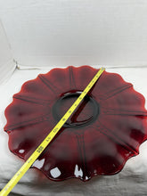 Load image into Gallery viewer, Vintage Anchor Hocking Royal Ruby Oyster &amp; Pearl Bowl &amp; Underplate Set
