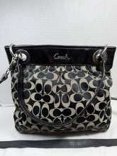 Load image into Gallery viewer, COACH Ashley F17599 Black Gray Signature Jacquard Crossbody Shoulder Bag
