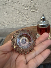 Load image into Gallery viewer, Vintage Indiana Glass Ruby Red Flash Diamond Point Crown Salt Pepper Shakers
