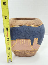 Load image into Gallery viewer, Vintage Southwestern Studio Art Pottery Vase Hand Painted Signed D Williams

