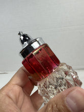 Load image into Gallery viewer, Vintage Indiana Glass Ruby Red Flash Diamond Point Crown Salt Pepper Shakers
