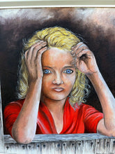 Load image into Gallery viewer, Original Oil Painting Songeuse Jeanne Dignard St Louis Signed Framed 27x23
