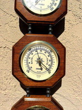 Charger l'image dans la galerie, Vintage Springfield Wood Weather Station Barometer Thermometer Hygrometer
