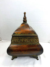 Load image into Gallery viewer, Vintage Ornate Antique Bronze Footed Lidded Metal Keepsake Storage Box
