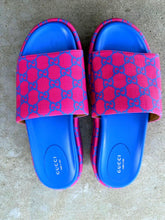 Load image into Gallery viewer, Gucci GG Supreme Pink Platform Slide Sandals Women Size 40.5 734913 Italy
