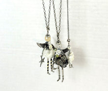 将图片加载到图库查看器，Vintage Jacqueline Kent Charmed Angel Pendant Necklace Collection Set of 3
