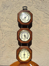 Charger l'image dans la galerie, Vintage Springfield Wood Weather Station Barometer Thermometer Hygrometer

