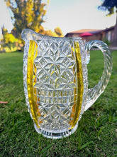 Load image into Gallery viewer, Antique 1885 George Duncan Ellrose Amberette EAPG Glass Water Pitcher
