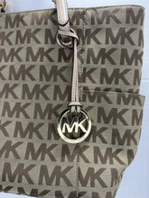 Load image into Gallery viewer, MICHAEL Michael Kors Jet Set Signature Logo Canvas Tote Bag Brown Large
