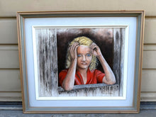 Load image into Gallery viewer, Original Oil Painting Songeuse Jeanne Dignard St Louis Signed Framed 27x23
