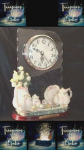 在图库查看器中加载和播放视频，CK Collection Glass-Back Tea Service Quartz Clock — Hand-Painted Roses &amp; Lemons Still Life
