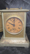 Load and play video in Gallery viewer, Antique Friedrich Mauthe German Musical Carriage Clock w Key
