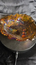 将图片加载到图库查看器，Vintage Amethyst Carnival Glass “Blackberry Leaf” Dish – Iridescent Antique Berry Bowl by Northwood/Fenton
