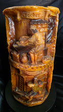 将图片加载到图库查看器，Vintage German Hand-Carved “Bäcker” Candle by Johann Gunter – 3D Wax Sculpture Depicting Baker’s Workshop, Walldürn-Baden
