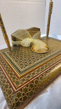 Load image into Gallery viewer, Vintage Persian Khatamkari Inlaid Wood Desk Set with Dual Pens
