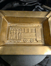 Load image into Gallery viewer, Vintage Solid Brass San Francisco Cable Car Ashtray, Heavy Souvenir Tray from India, Powell &amp; Market St. Collectible
